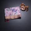 Semi Raw Silk Taffy Pink Floral Printed Saree