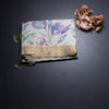 Semi Raw Silk Pista Green Floral Printed Saree 02