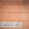 Raw Silk Pale Orange Zari Stripes Saree