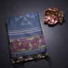 Raw Silk Cream Floral Printed Saree 03