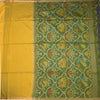 Silk Cotton Mango Yellow Saree With Malli Moggu Design