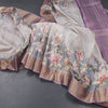 Raw Silk Grey Floral Printed Saree 02