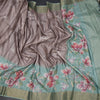 Raw Silk Multi Colour Floral Printed Saree