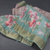 Raw Silk Multi Colour Floral Printed Saree