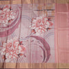 Raw Silk Peach Floral Printed Saree 04