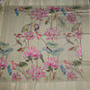 Raw Silk Pista Green Floral Printed Saree