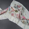 Raw Silk Ice Green Floral Printed Saree