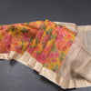 Pure Tussar Yellow Floral Printed Saree 02