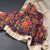 Pure Tussar Purple Floral Printed Saree