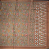 Raw Silk Grey Printed Saree 04