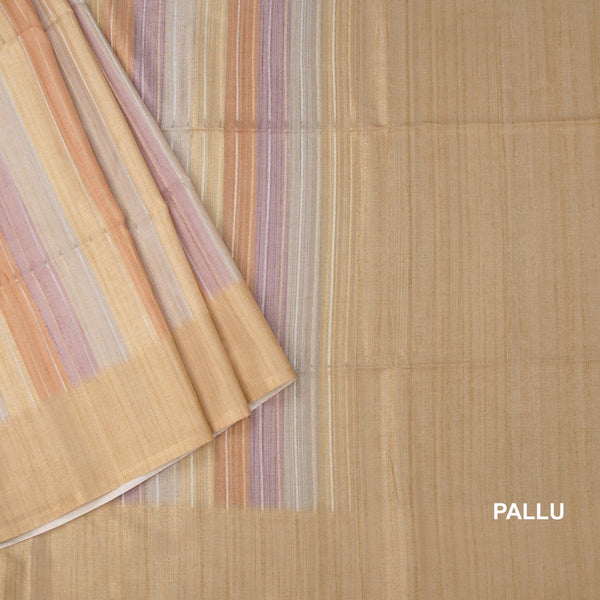Raw Silk Multi colour Stripes Saree