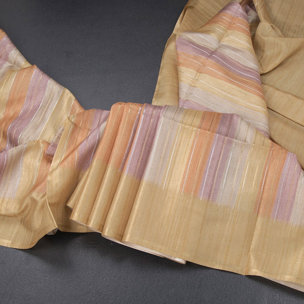 Raw Silk Multi colour Stripes Saree