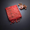Silk Cotton Red Floral Thread Work Saree 02