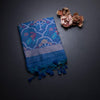 Silk Cotton Jade Green Thread Work Saree