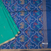 Silk Cotton Jade Green Thread Work Saree