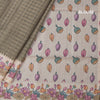 Raw Silk Mehandi Green Zari Checked Saree