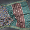 Raw Silk Multi Colour Printed Saree 02