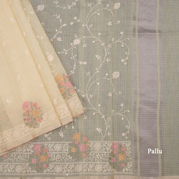 Kota Sandal Thread Work Saree