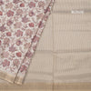 Raw Silk Cream Floral Printed Saree 06