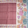 Raw Silk Dark Maroon Zari Checked Saree