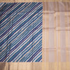 Raw Silk Multi Colour Stripes Printed Saree