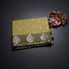 Raw Silk Mustard Yellow Zari Worked Saree