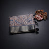 Raw Silk Light Brown Leaf Printed Saree
