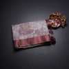 Raw Silk Cream Printed Saree 02