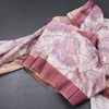 Raw Silk Cream Printed Saree 02