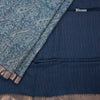 Pure Tussar Peacock Blue Floral Printed Saree
