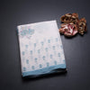 Semi Linen Cream Floral Printed Saree 07