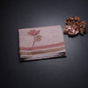 Semi Linen Light Brown Painted With Thread Work Saree