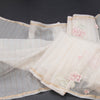 Raw Silk Cream Floral Thread Work Saree