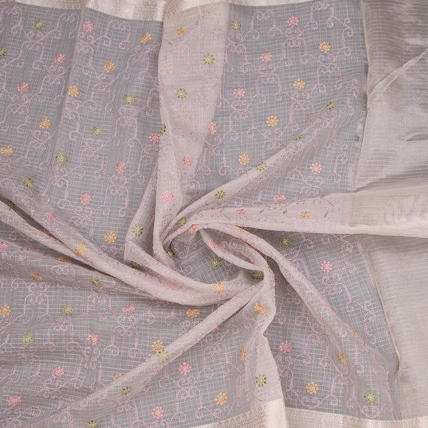 Kota Light Purple Thread Work Saree
