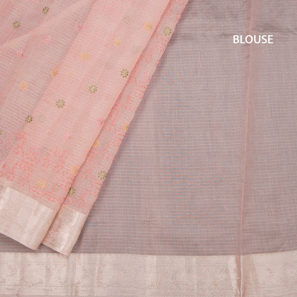 Kota Peach Thread Work Saree 04