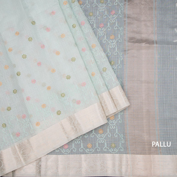 Kota Mint Green Thread Work Saree