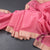Silk Cotton Fiery Rose Pink Thread Work Saree With Malli Moggu Design