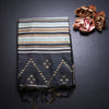 Raw Silk Grey Printed Saree 05