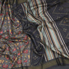 Raw Silk Grey Printed Saree 05