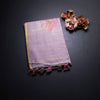 Linen Taffy Pink Floral Printed Saree