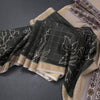 Raw Silk Dark Green Zari Checked With Printed Saree