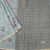 Raw Silk Mint Green Floral Printed Saree