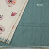 Raw Silk Pista Green Printed Saree