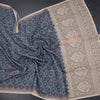 Chanderi Blue Printed Saree