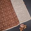 Chanderi Cinnamon Brown Printed Saree