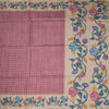 Raw Silk Onion Pink Zari Checked Saree