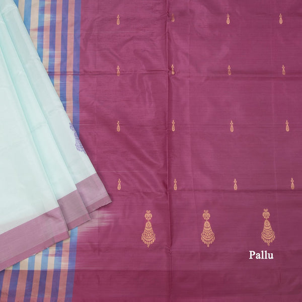 KSRTSR42095-3-Vaazhai-Naar-Powder-Blue-Saree-With-Thread-Buttas-And-Contrast-Pallu-pallu