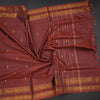 KSRTSR42104-5-Vaazhai-Naar-Rust-Brown-Saree-With-Thread-Buttas-And-Contrast-Pallu-crush