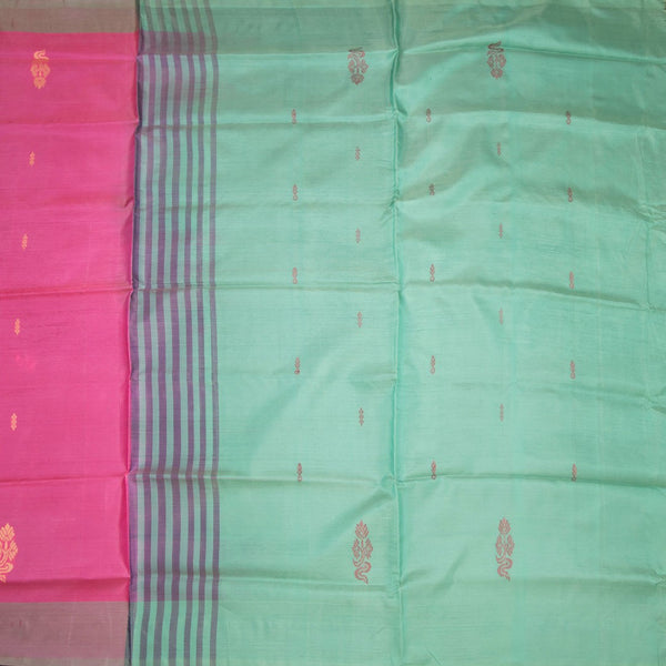 KSRTSR42106-2-Vaazhai-Naar-Rose-Pink-Saree-With-Thread-Buttas-And-Contrast-Pallu-03-full-veiw