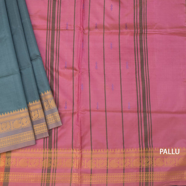 KSRTSR42142-3-Vaazhai-Naar-Grey-Saree-With-Thread-Buttas-And-Contrast-Pallu-04-pallu